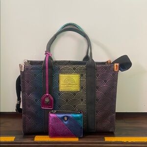 Kurt Geiger Black Structured Tote Bag with Double Handles